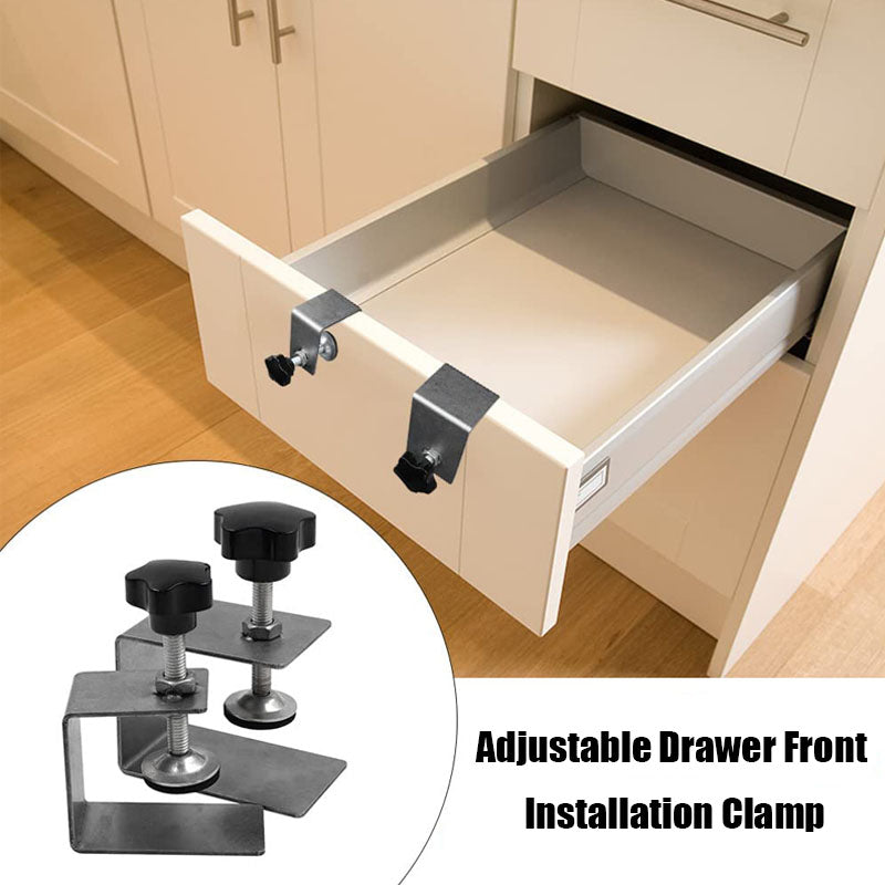 2PCS Drawer Fixing Clip Adjustable Drawer Face Installation