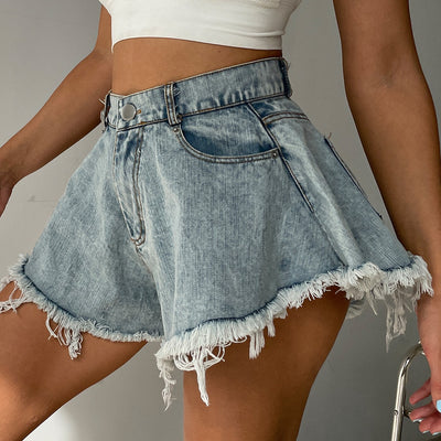 High Waist Denim Shorts - KYLIE