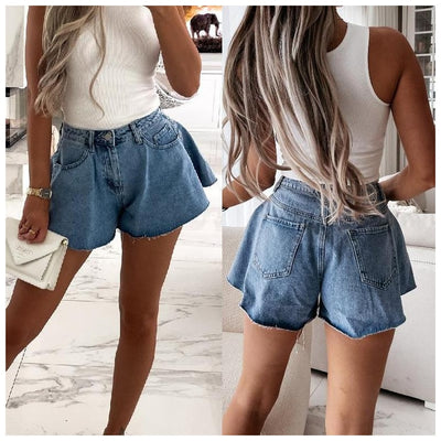 High Waist Denim Shorts - KYLIE