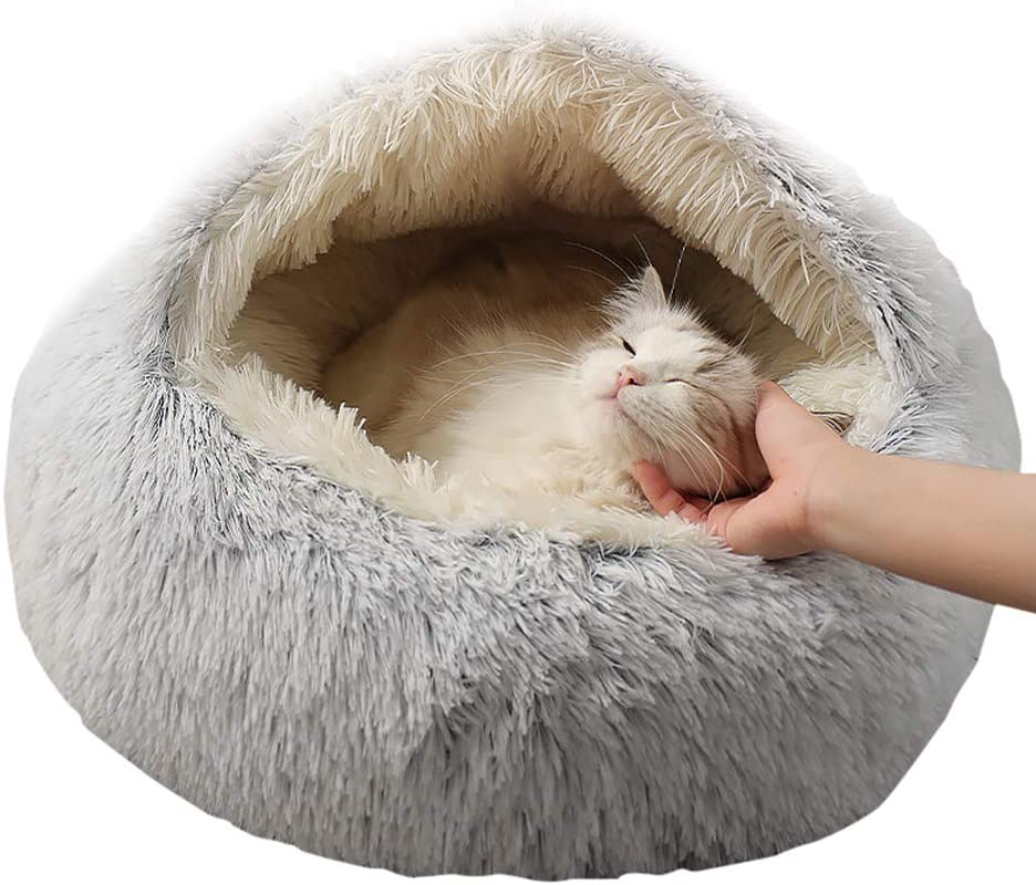 Plush Hideaway Bed for dogs and cats