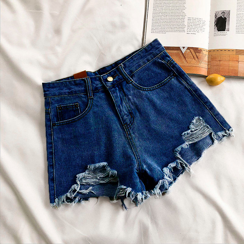 High Waist Ripped Denim Shorts - KYLIE