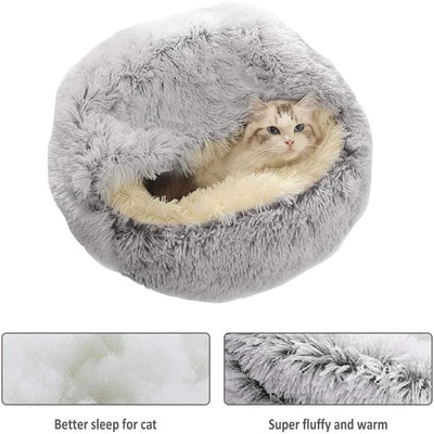 Plush Hideaway Bed for dogs and cats