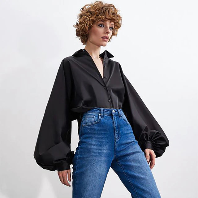 Elegant Satin Long Sleeve - TALIA