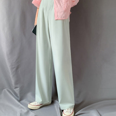 Pleated High Waist Loose Trousers And Shirt - Tilly