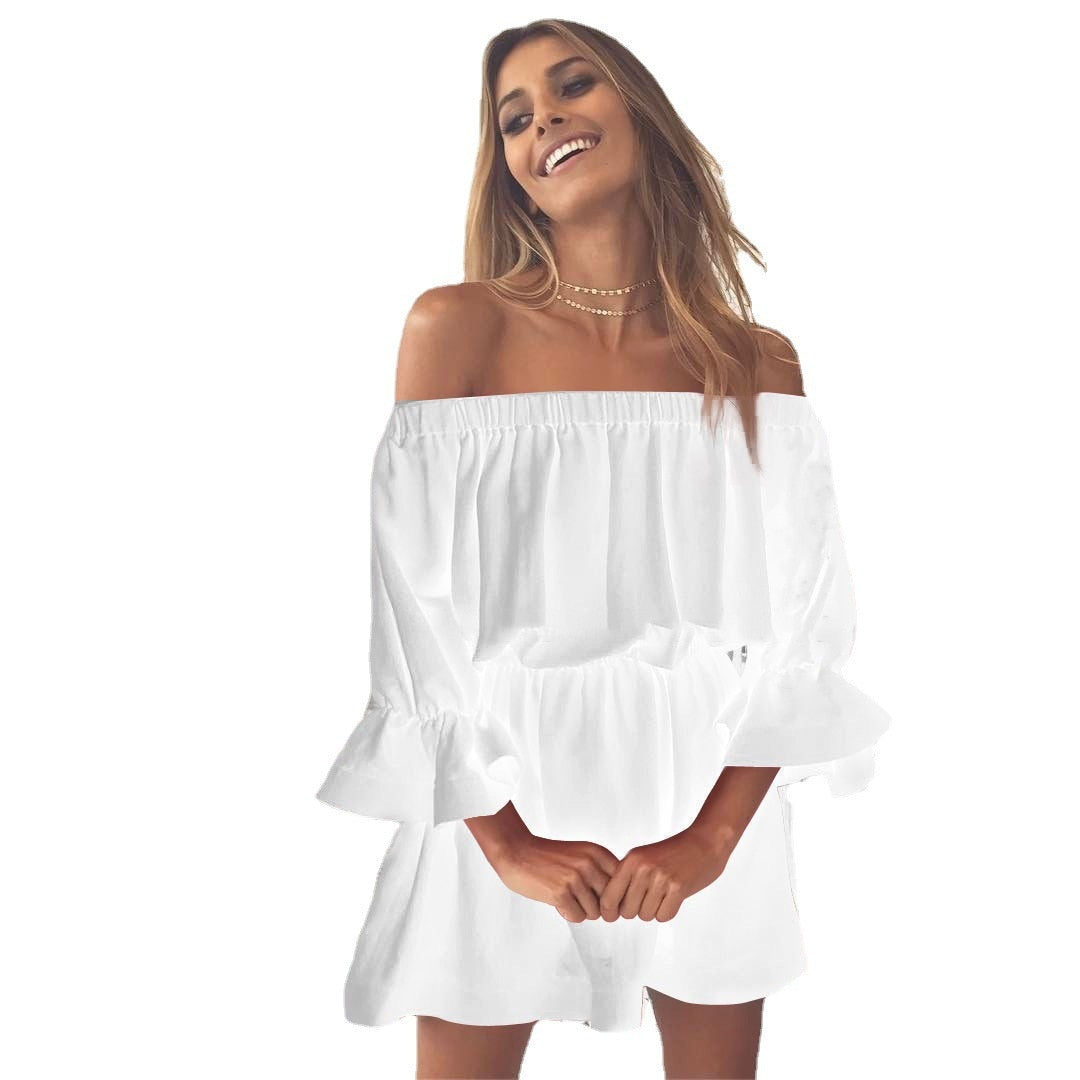 Women's Off shoulder mini dress - SHASHEY