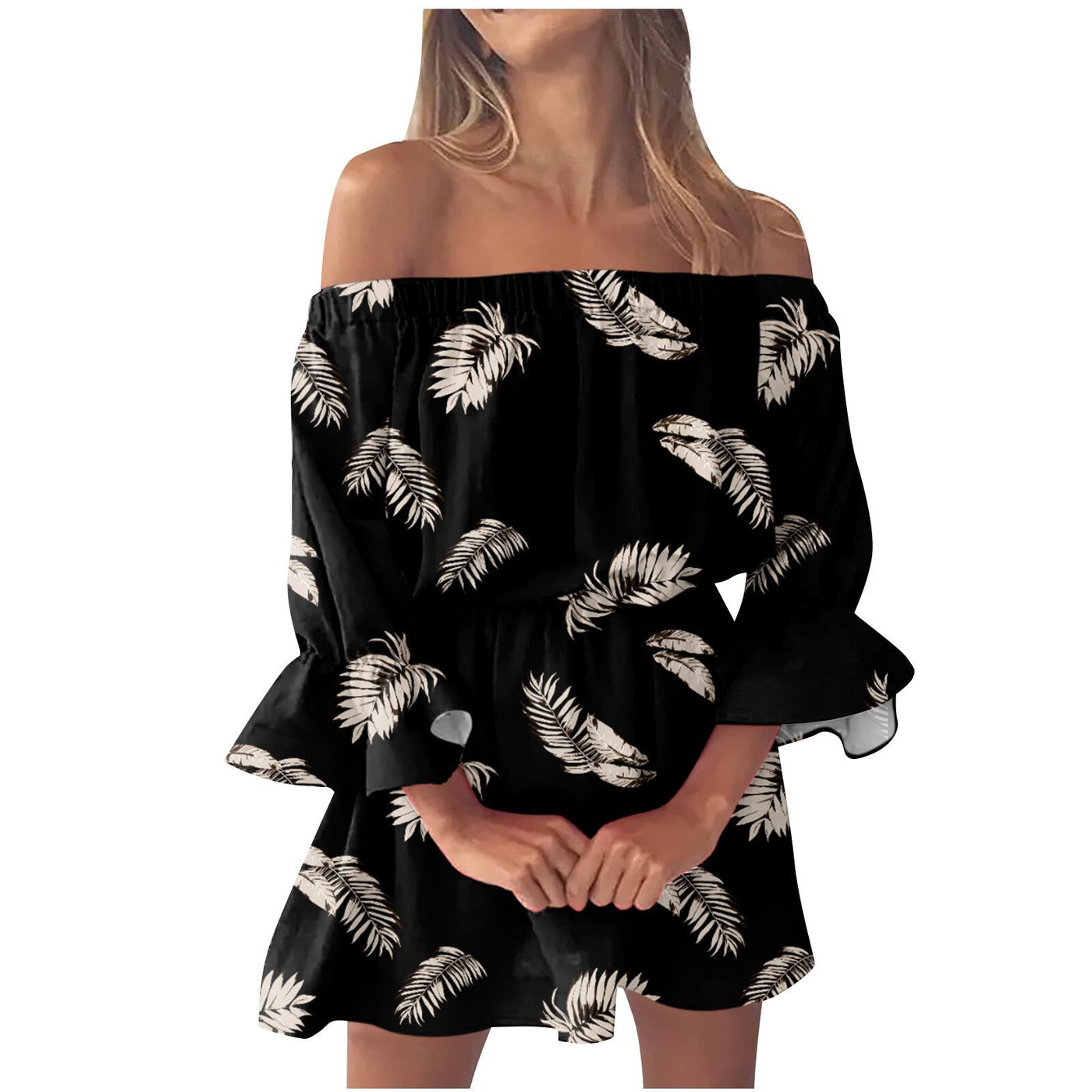 Women's Off shoulder mini dress - SHASHEY