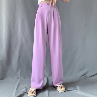 Pleated High Waist Loose Trousers And Shirt - Tilly