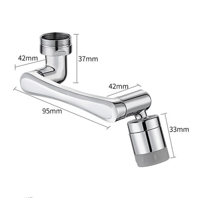 Flexible Faucet Extension with Aerator and Sprayer Nozzle