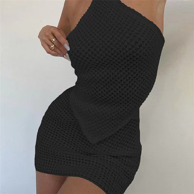 Summer Knitted Mini Skirt Set - IBY