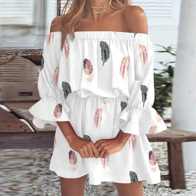 Women's Off shoulder mini dress - SHASHEY