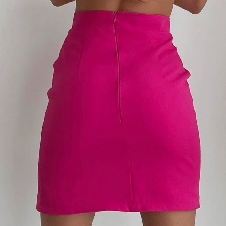 High Waist Shorts With Slit - COLE