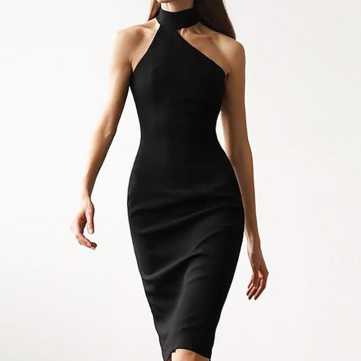 Women's Bodycon Dress Black Sleeveless - LANEY