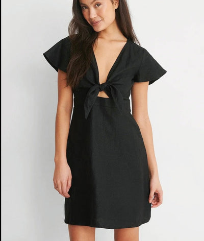 Hollow Out V-Neck Dress - Lavi