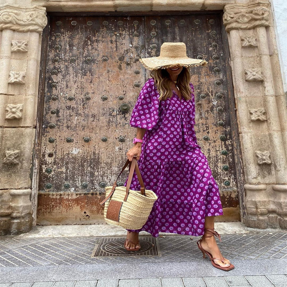 Long Sleeve Dress - FLOWEY