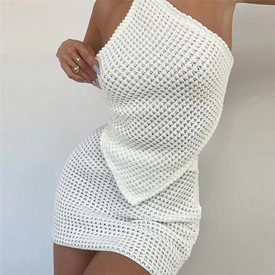 Summer Knitted Mini Skirt Set - IBY