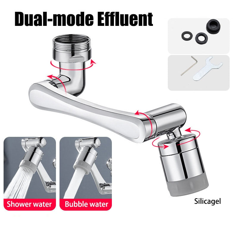 Flexible Faucet Extension with Aerator and Sprayer Nozzle