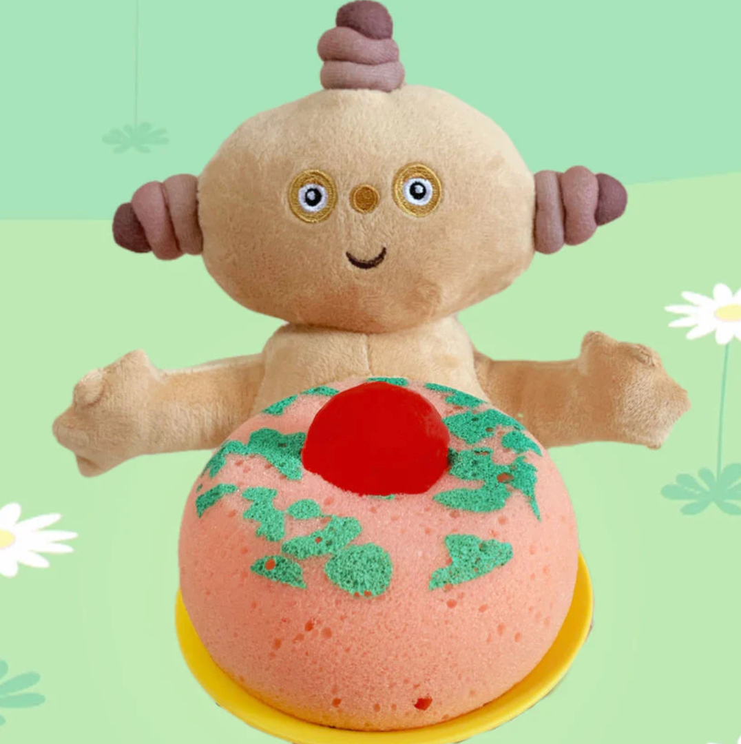 Makka pakka sponge and red soap Bath Toy