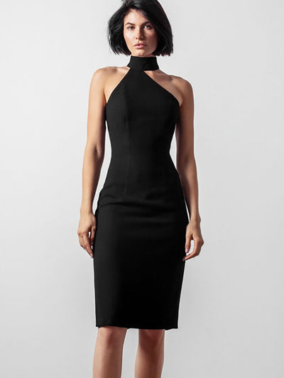 Women's Bodycon Dress Black Sleeveless - LANEY