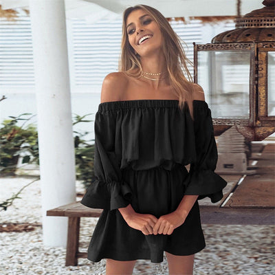 Women's Off shoulder mini dress - SHASHEY