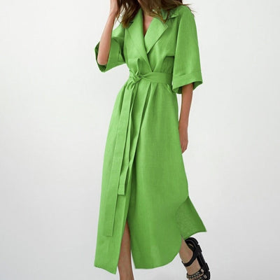 Women's Long Wrap Dresses - SHIELY