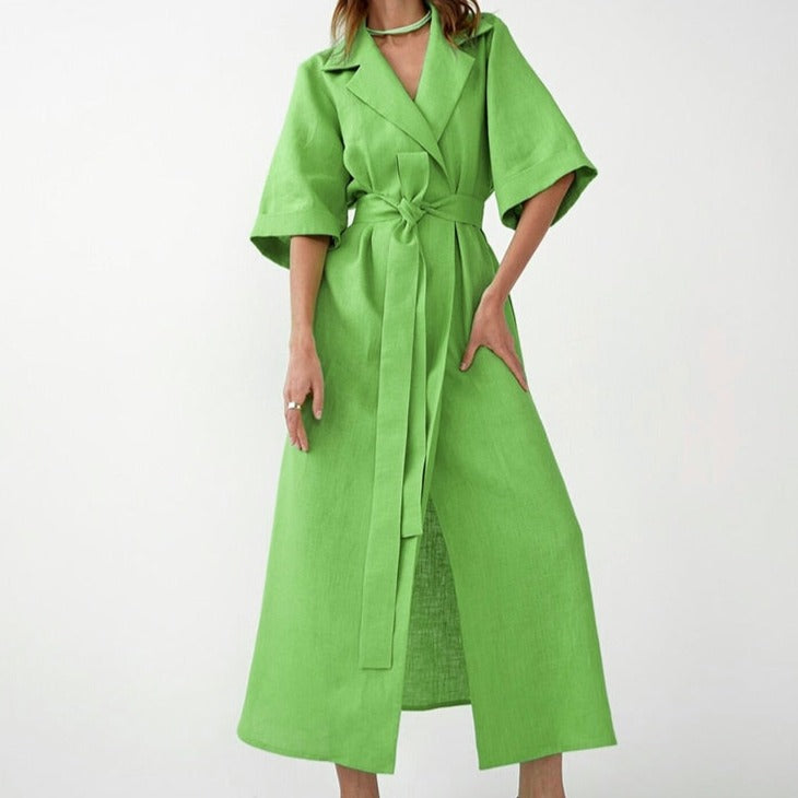 Women's Long Wrap Dresses - SHIELY