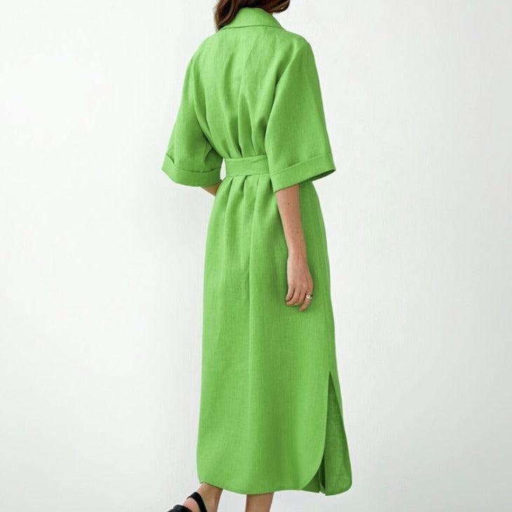 Women's Long Wrap Dresses - SHIELY